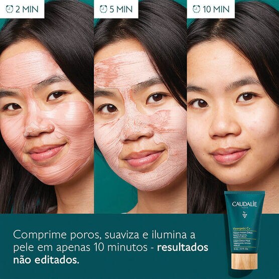 Máscara Detox Instantâneo Caudalie Vinergetic C+ Minimizadora de Poros